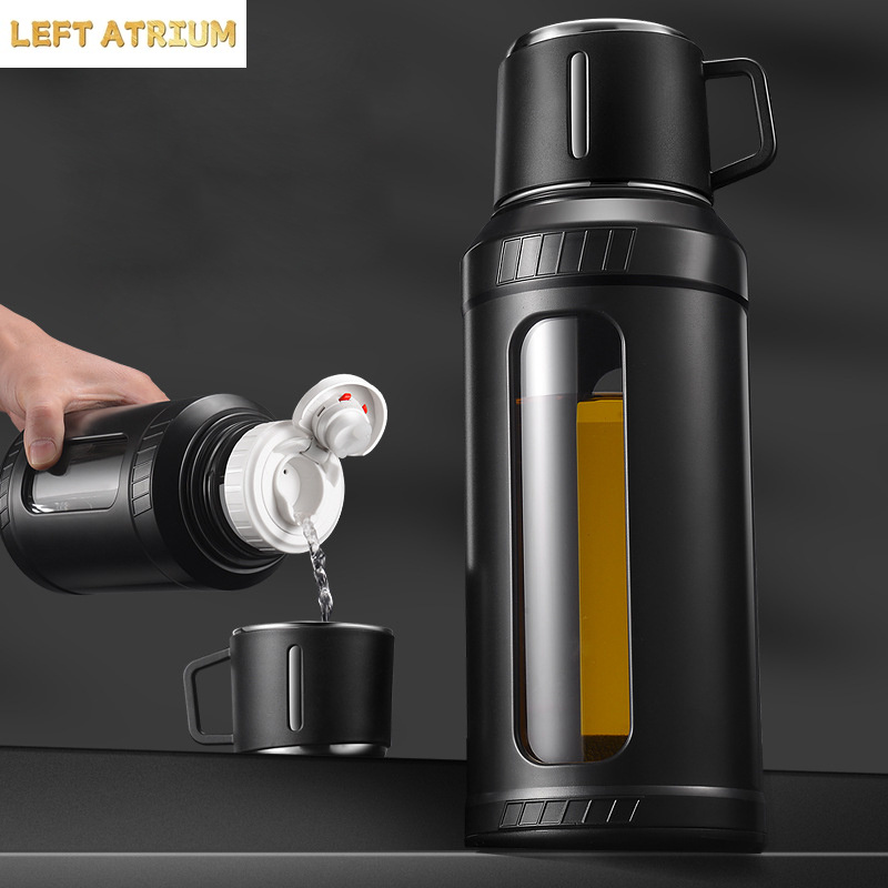 Outdoor Sport Glass Water Bottle - Büyük Kapasiteli 2L Cam Su Şişesi,