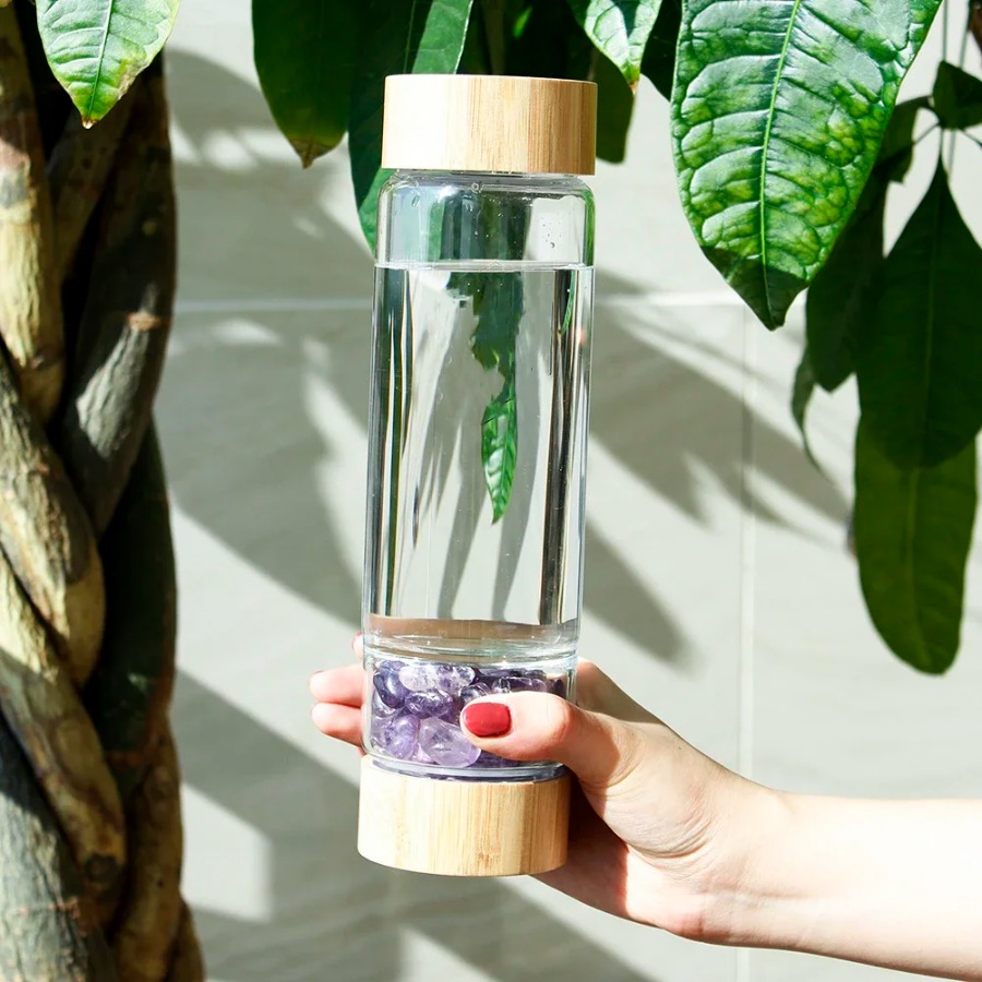 Büyük Çaplı Kristal Doğal Cevh - Outdoor Sport Glass Water Bottle incelemesi ve fiyatı